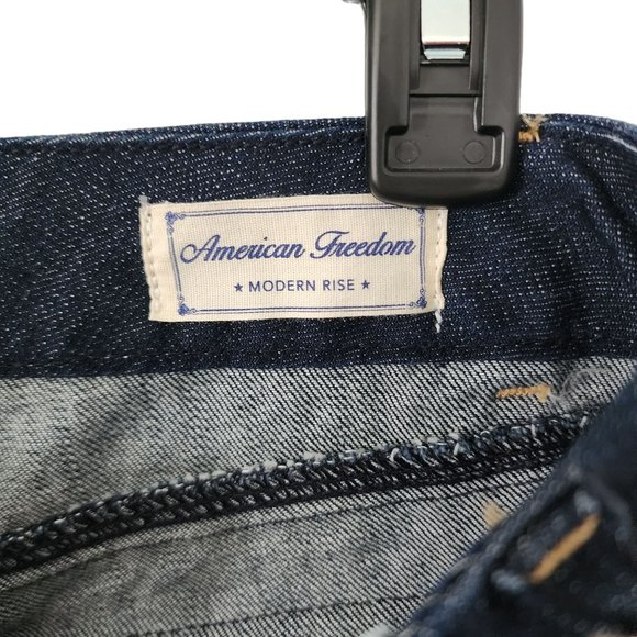 Preowned with Tags Tommy Hilfiger Womens Dark Wash Modern Rise Crop Pants Size 8 - Picture 8 of 9